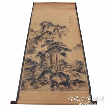 

Antique calligraphy and painting Wang Yuanqi landscape drawing room drawing