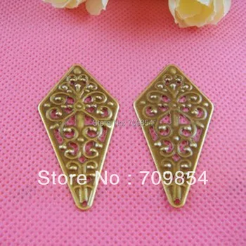 

free shipping!!! 200pcs/lot 23*45mm Antique bronze filigree wrap earring jewelry findings