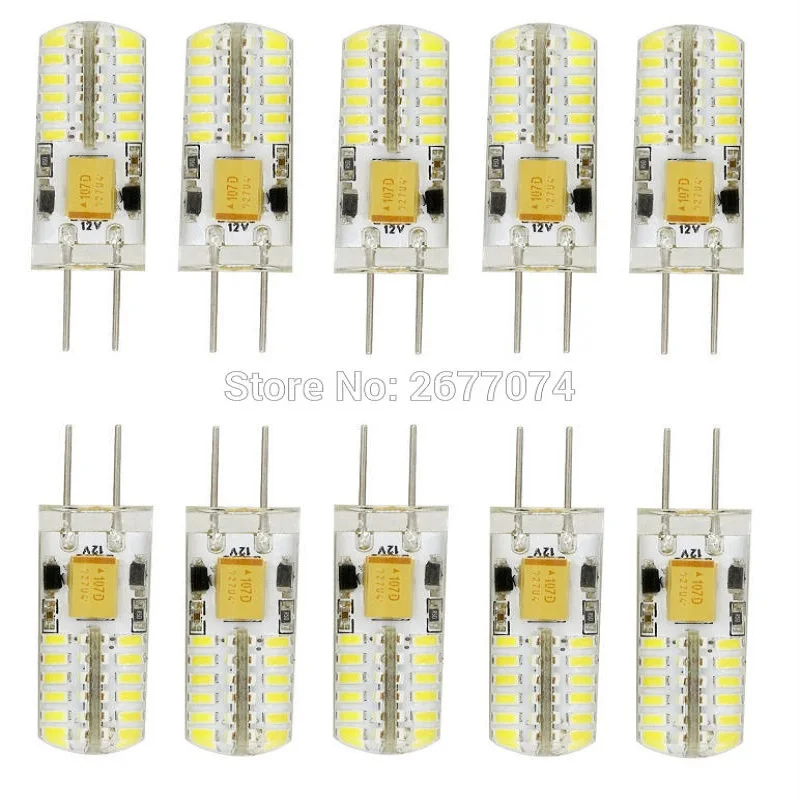

G4 48LED SMD3014 140-160LM Warm White/White/Nature White AC110V/220V LED Bi-pin Lights 10PCS JTFL113