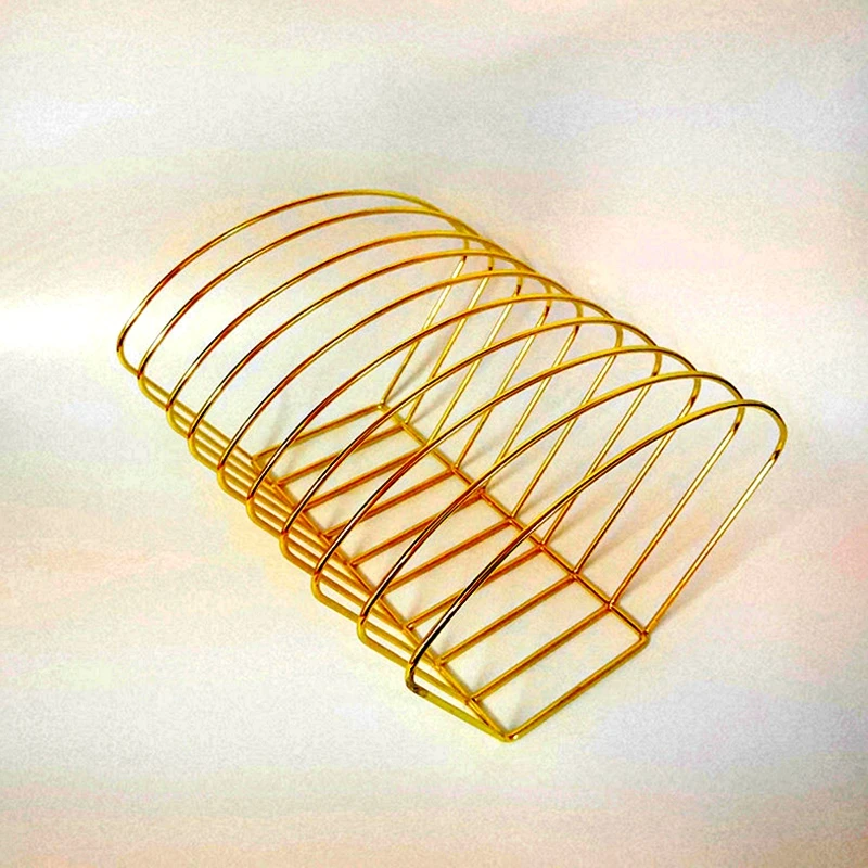 Nordic simple golden triangle newspaper rack magazine rack magazine rack living room study desktop storage accessories (2)