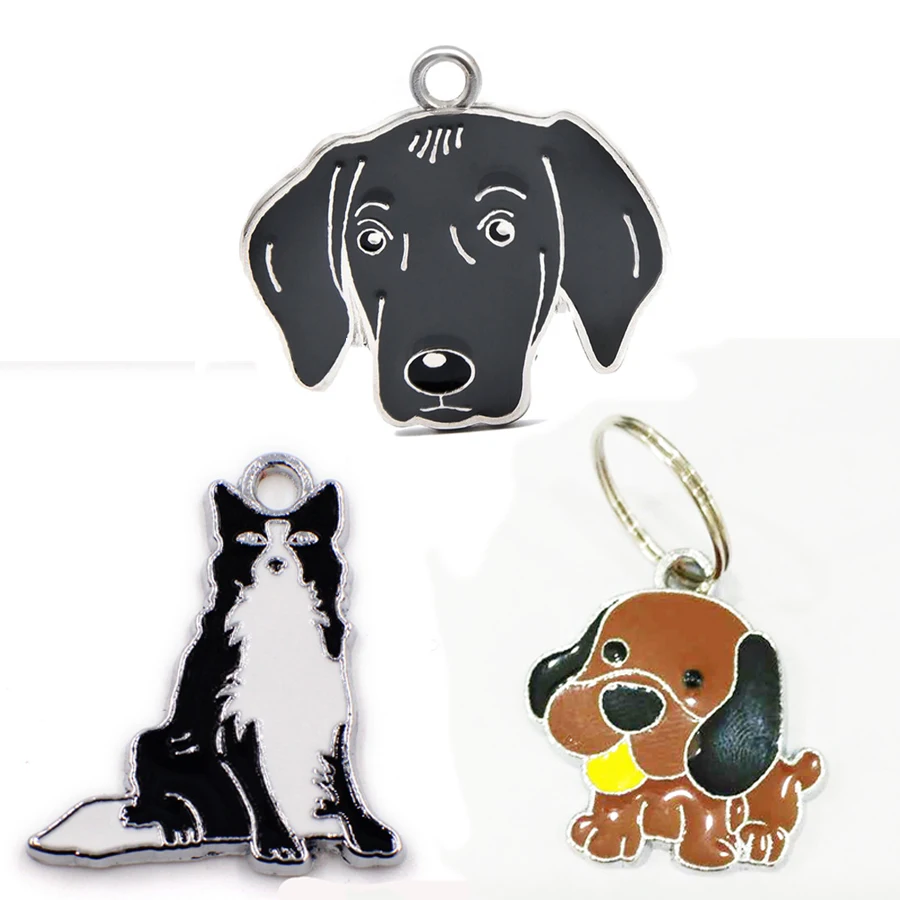 

Mix Styles WEIMARANER Pet Dog Pendants Hang Charms With 14mm Open Jump Rings Fit For Key Chain Keyrings Pet Collar