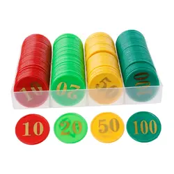 OOTDTY 160 шт. пластик бинго фишек номер маркеры для бинго игровые счетчики игры 4 цвета