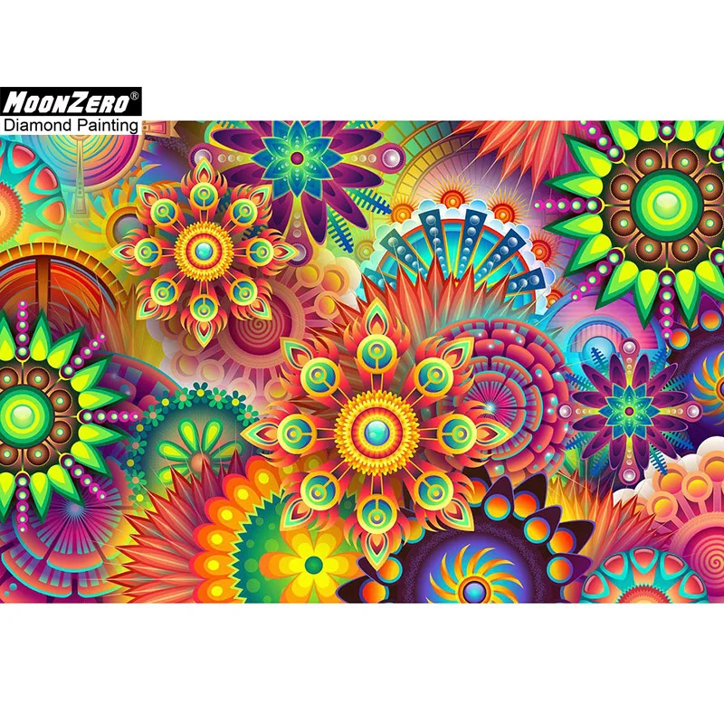 

New Diy 5d Diamond Painting Cross Stitch set Full Drill Square Resin Mosaic Diamond Embroidery Abstract flower Needlework Gifts