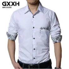 Осень 5xl 6xl 7xl 8xl Плюс Размер Большие мужские рубашки с длинным рукавом Повседневные мужские рубашки черные белые фиолетовые Мужские рубашки