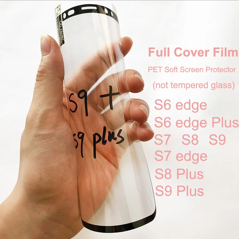 

3D Front and Back Soft Film Screen Protector For Samsung Galaxy S10 plus S9 S8 plus S7 S6 edge Full Glue Not Glass