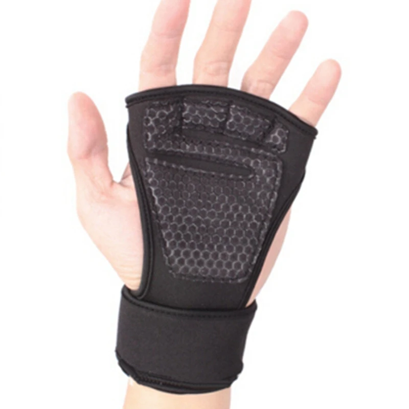 1 Pair Weight Lifting Training Gloves Women Men Fitness Sports Body Building Gymnastics Grips Gym Hand Palm Protector Gloves