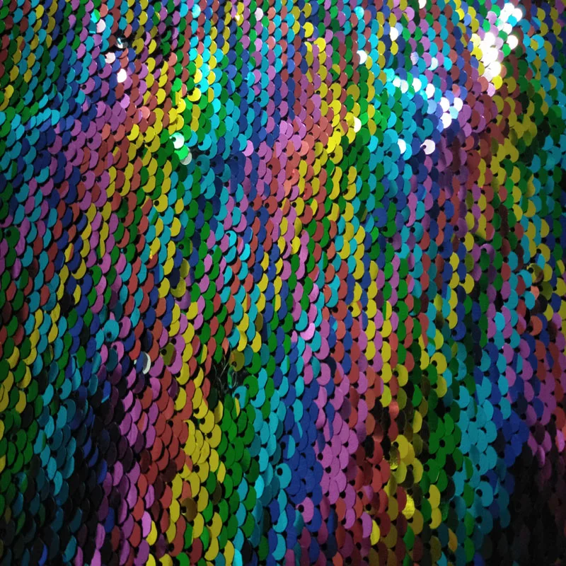 Двусторонняя атласная ткань с двусторонними пайетками 30 х25 см|fabric for diy|fabric