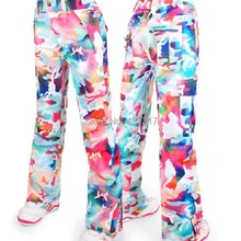 Gsou зимние женские камуфляжные лыжные штаны, женские штаны для сноубординга, штаны для катания на коньках, зимние штаны, водонепроницаемые 10 K, высокое качество