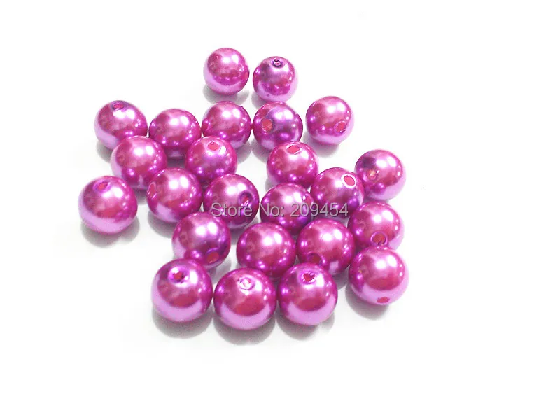 

(Choose Size First) 6mm/8mm/10mm/12mm/14mm/16mm/18mm/20mm/23mm/25mm/ Red-Purple Acrylic Imitation Pearl Beads