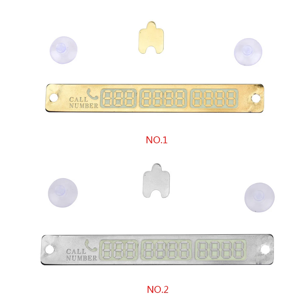 Универсальная автомобильная светящаяся Временная парковочная карта, присоска, ночной телефонный номер, карта для автомобиля, стоп, парковочный знак, номер уведомления