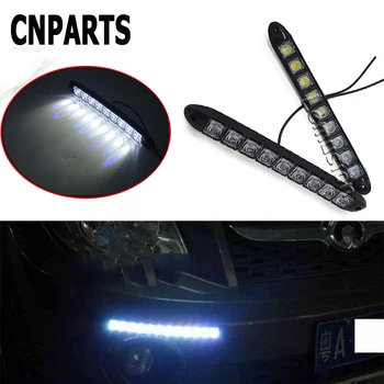 

CNPARTS 2pcs Car Light Flexible Daylight 9 Cob Led Lamp Light For Ford Focus 2 3 Fiesta Mondeo Ranger Kuga Seat Leon Ibiza Lexus