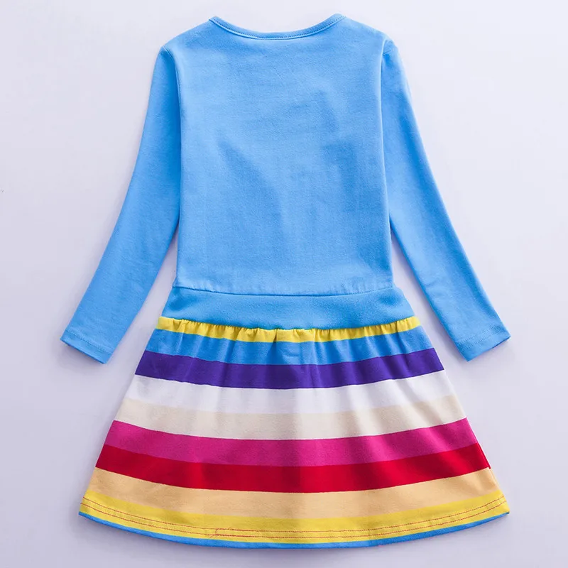 Baby Girls Dresses For Kids Clothes Girls Dresses Birthday Party Cosplay Costume Children Cotton Cartoon Rainbow Unicorn Dress  (11)