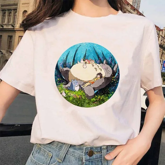 Футболка Totoro Spirit Away Женская мультяшная студия Миядзаки Хаяо из японского аниме
