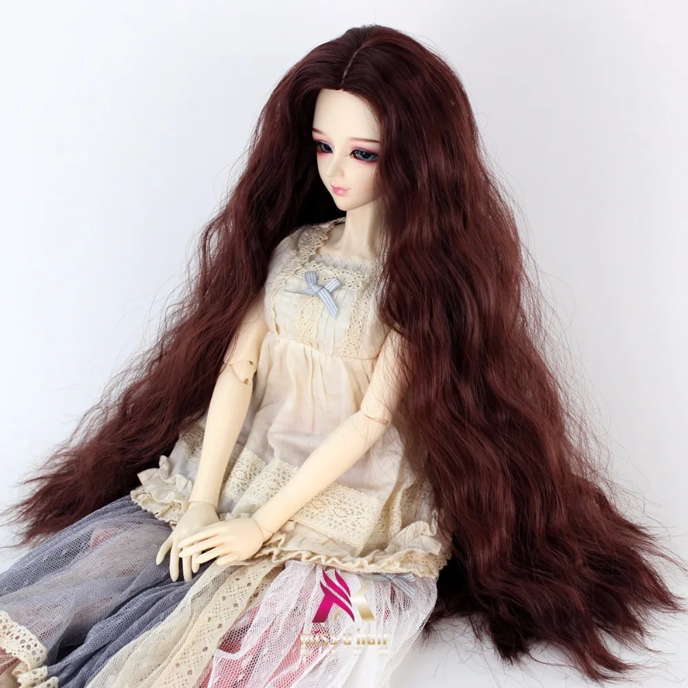 Miss U Hair 1/4 7 8 дюймов и длинный курчавый BJD кукольный парик для волос Средний центр