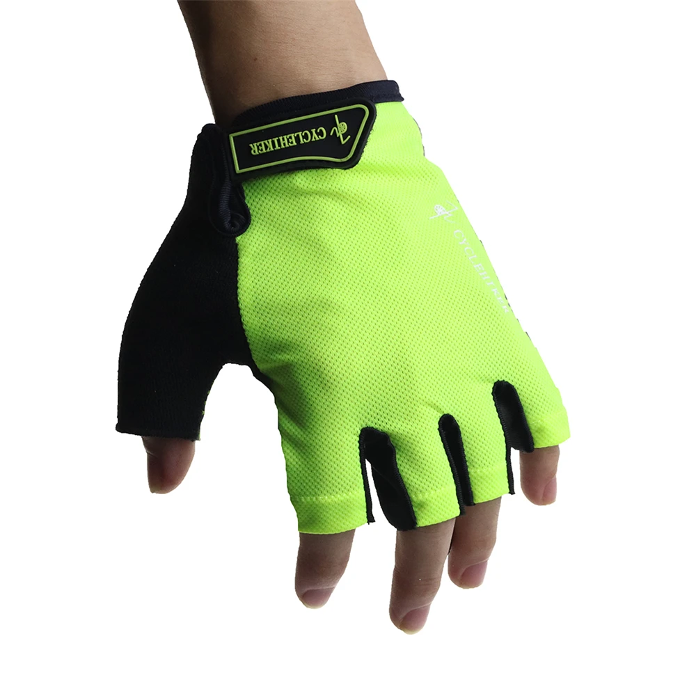 

2018 New Summer Cycling Gloves Breathable Half Finger Bike Riding luva guantes ciclismo gants velo Green Black Bicycle Gloves
