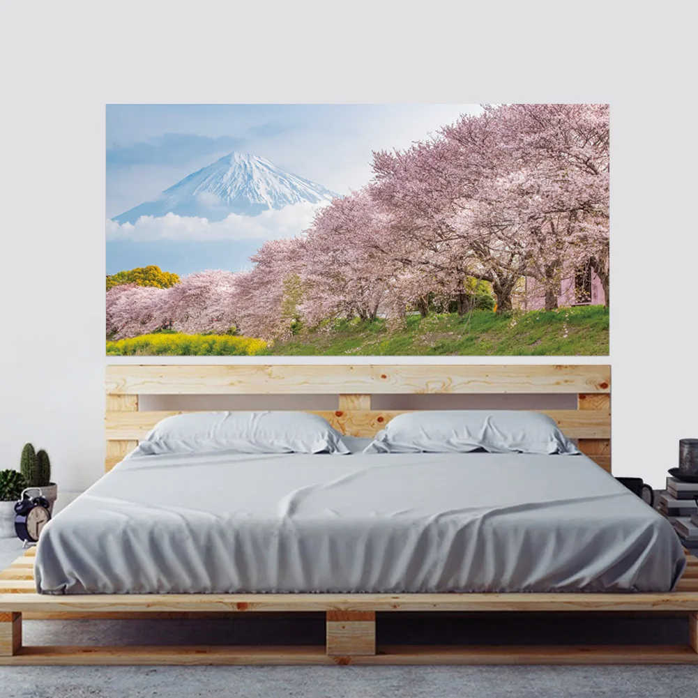 

Creative Bed Head Decoration Wall Stickers Japan Mount Fuji Scenery Pattern for Bed Room Decor Large Size DIY Mural Art Pictures