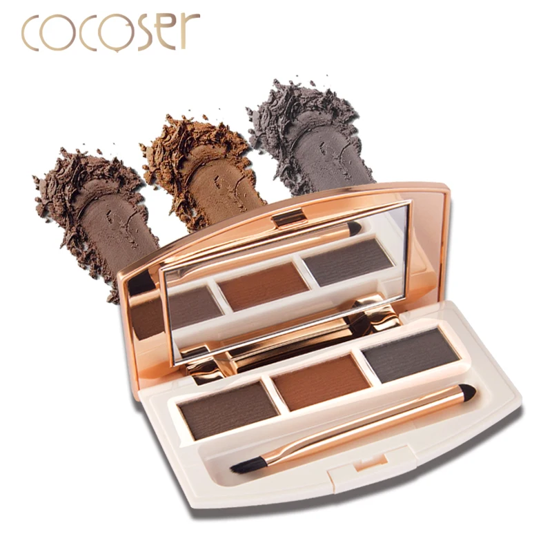 

COCOSER Eyebrow Enhancer Eye Brow Makeup 3 COLORS Eye Brow Powder Long Lasting Eyebrow Enhancers