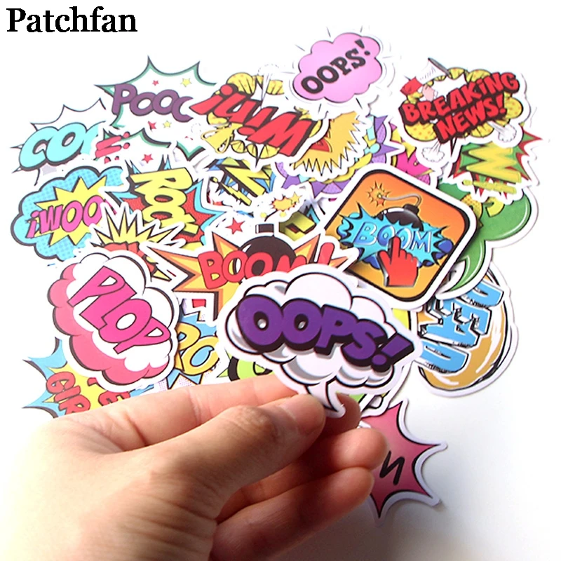 Patchfan 40 шт. текстовое сообщение письмо Забавный креативный значок DIY стикер мультяшка стиль для DIY PC настенный телефон Скрапбукинг альбом A2144