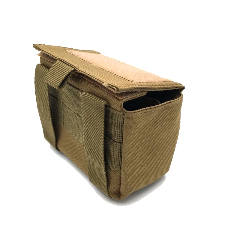 Подсумок Molle Bullet Pouch 15 отверстий разбросанные сумки пистолет оболочки ремень для патронташа держатель Открытый армейский пистолет Картридж сумка - Цвет: Черный цвет