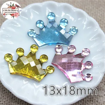 

100pcs Crown style Acrylic shiny baby shower decoration DIY Charm 13x18mm