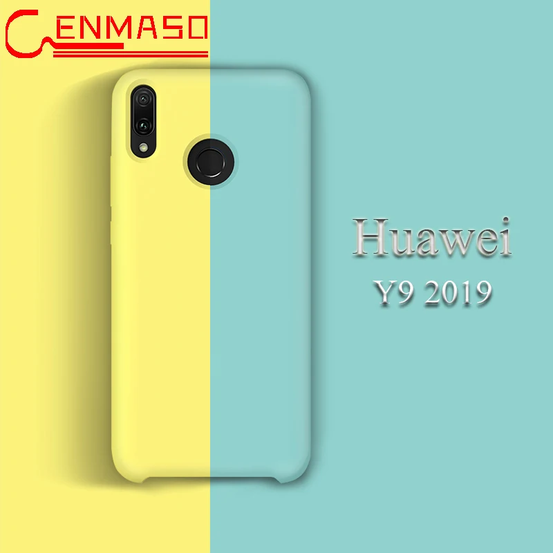 Huawei Y9 2019 back case cover Huawei Y9 2019 soft liquid silicon cases