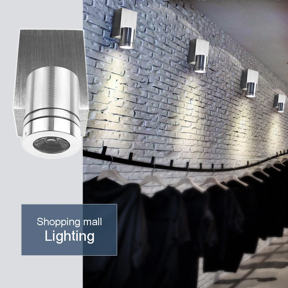 1 Вт 3 Вт современный светодиодный настенный светильник AC85-265V алюминиевое бра для дома торговый центр спальня светильник ing внутреннее украшение зеркальный светильник JQ