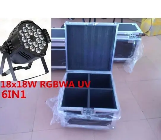 

20pcs 18x18W LED Par Lights with 6 flight case  rgbwa uv 6in1 led par light
