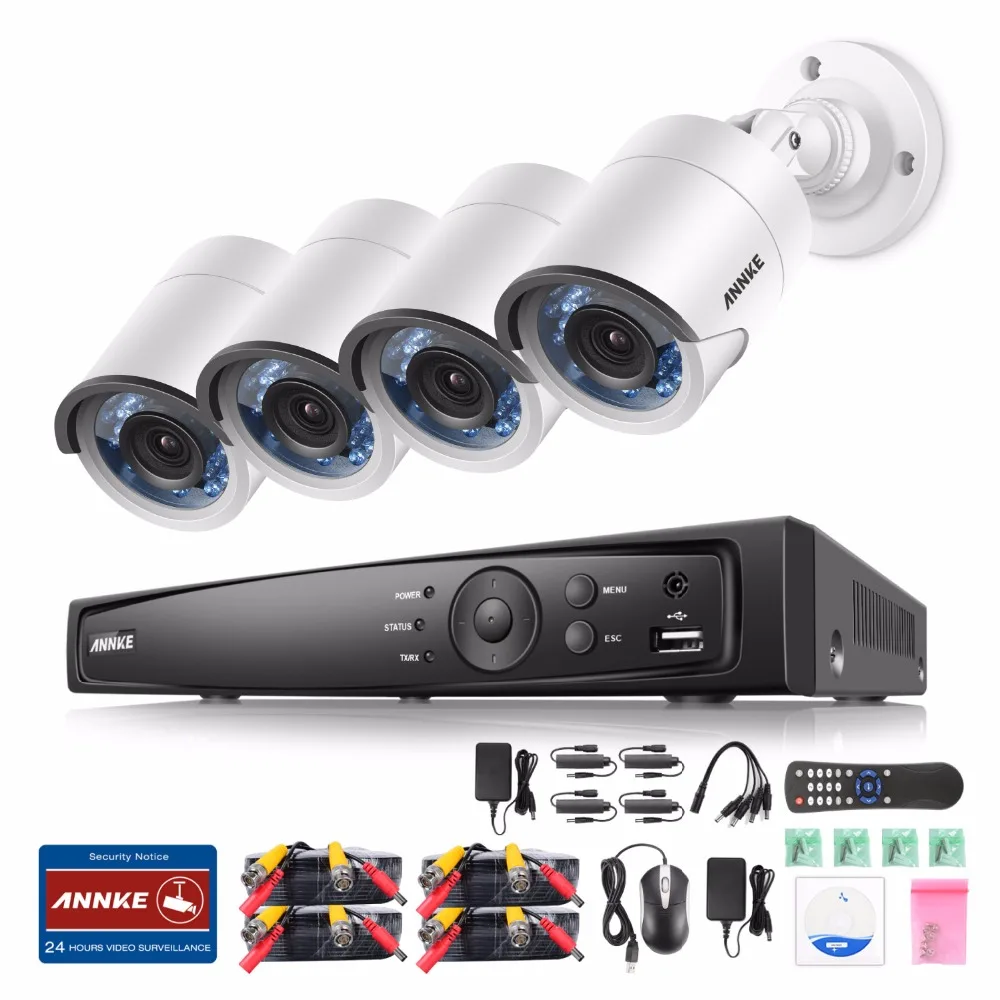 Annke комплект 1080 P hd tvi 4ch dvr 4 шт. камеры outdoor home security system | Безопасность и защита