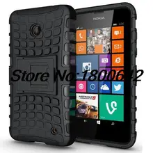 Tire Style Tough Rugged Dual Layer Hybrid Hard KickStand Duty Armor Case for NOKIA LUMIA 630