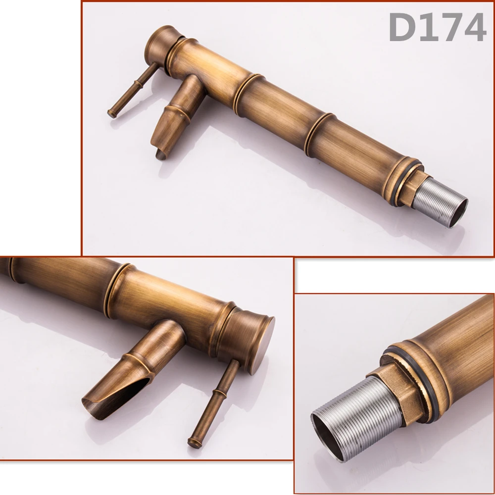 Bathroom Faucet Antique bronze finish Brass Basin Sink Faucet Single Handle water Hot and Cold taps Mci59