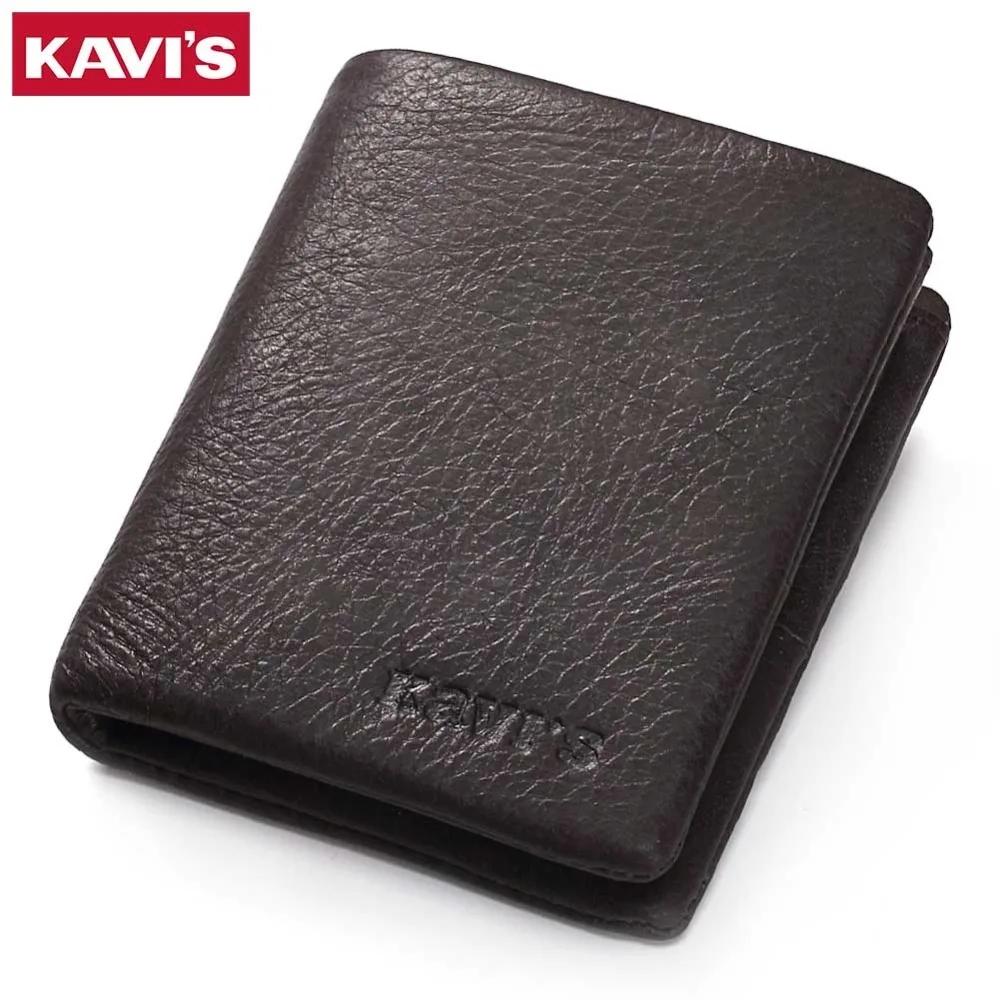 

KAVIS Genuine Leather Men Wallet Male Cuzdan Small Walet Portomonee Rfid PORTFOLIO Slim Coin Purse Fashion Mini Perse Vallet For