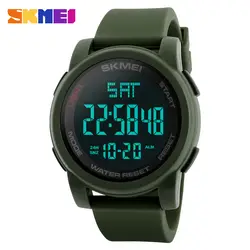 SKMEI для мужчин спортивные светодиодный цифровые часы Chrono обратного отсчета лучший бренд класса люкс часы Человек Военная Униформа часы