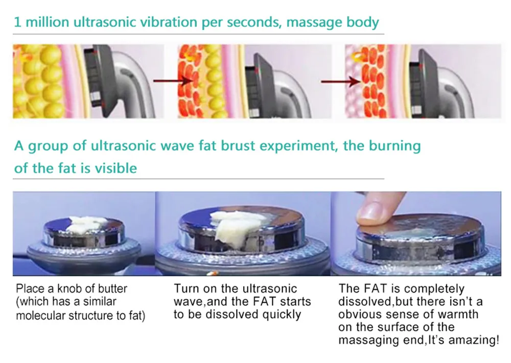 Perda de Peso Queimador de Gordura Ferramenta de Terapia Ultra-som Cavitação Corpo Emagrecimento Anti-celulite Massager Ultra-sônica Infravermelha Galvânica Ems 10 Beleza e saúde