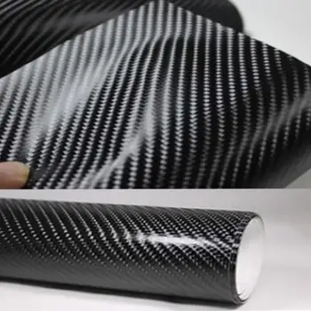 

New 100mmX1520mm Waterproof DIY Car Sticker Car Styling 4D Thicken Car Carbon Fiber Vinyl Wrapping Film