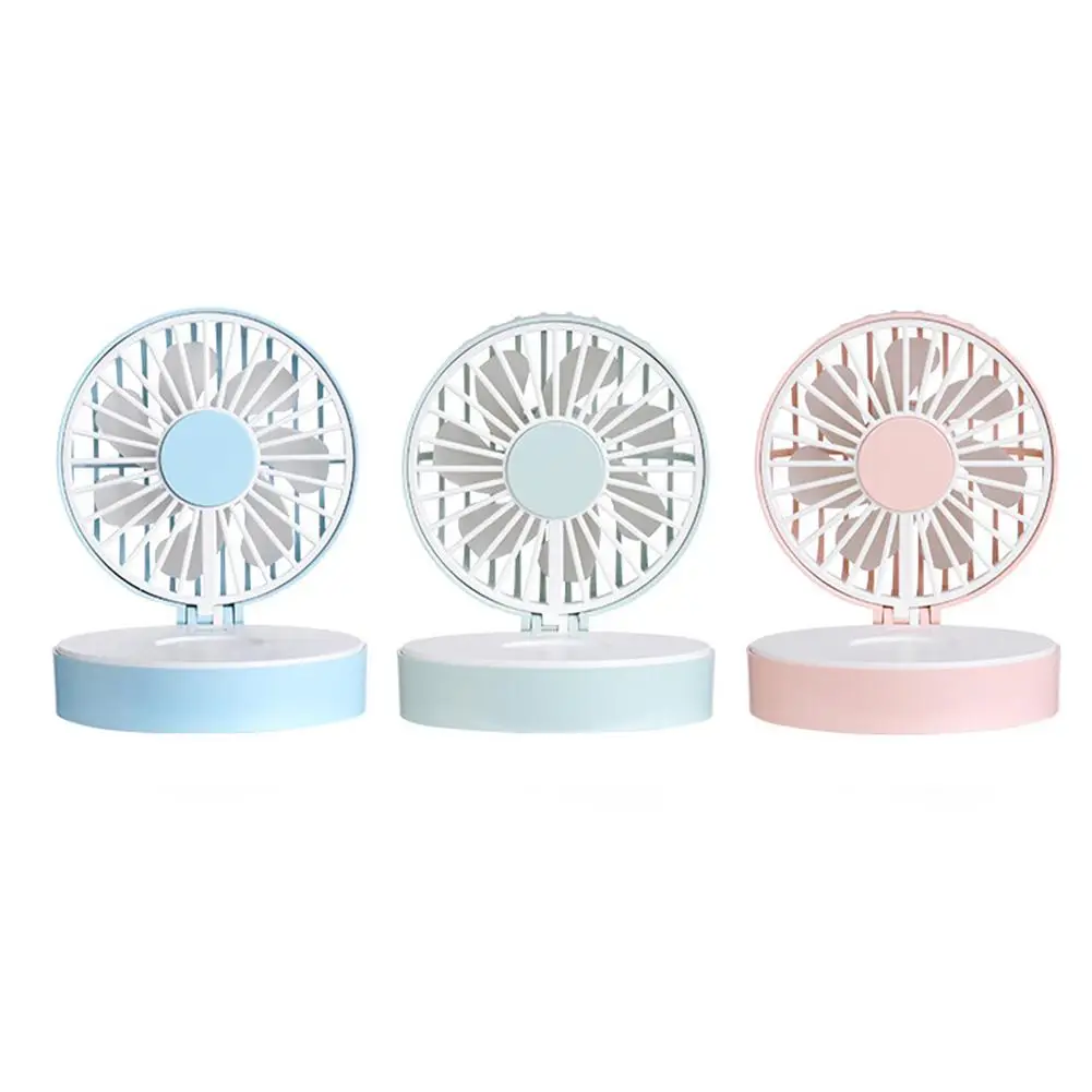 

New Portable Mini Fan Folding Makeup Mirror Base USB Rechargeable Lightweight Cooler