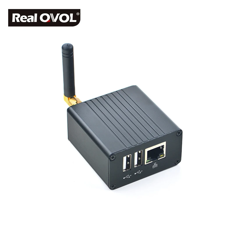 RealQvol Friendlyarm NanoPi NEO Plus2 цельнометаллический алюминиевый корпус с антенной и пользовательским радиатором