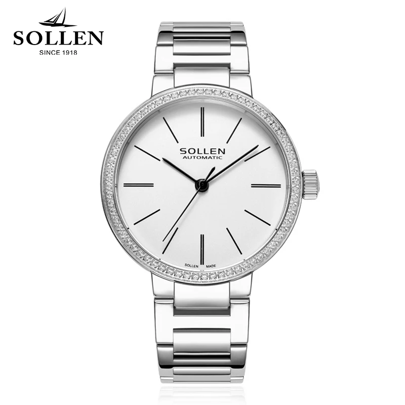 

reloj mujer Top Quality Women Watches Luxury full Steel Rhinestone Watch Crystal clock Female waterproof mechanical Wristwatch