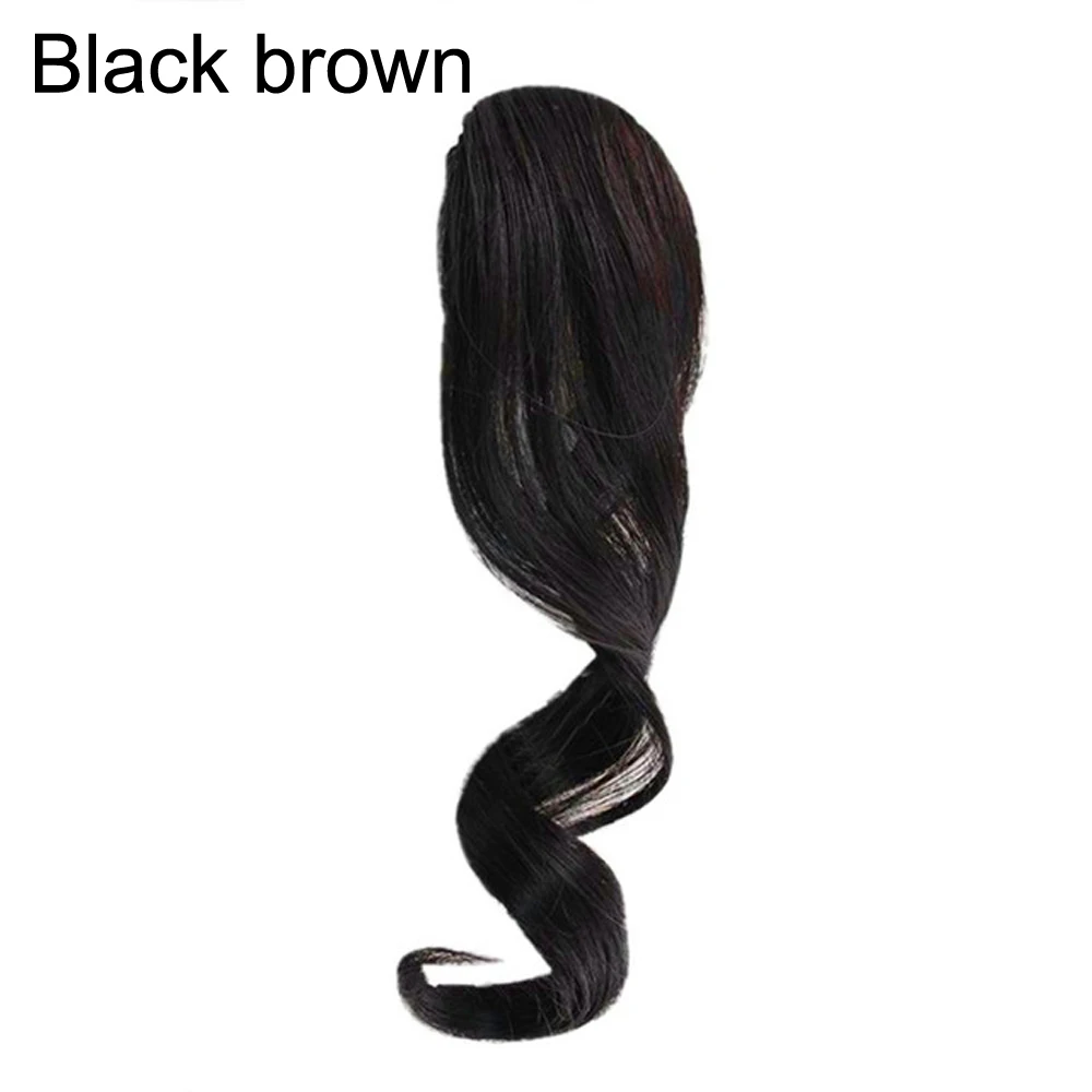 black brown 1 шт. женский 22 см парик для моделирования красивые девушки на клипсе спереди волосы челка бахрома наращивание волос кусок волос - Цвет: black brown