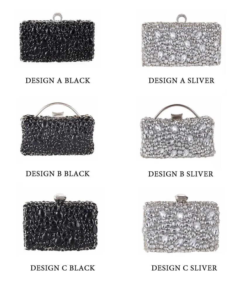 Luxy Moon Black Jewelry Clutch Bag Available Colors