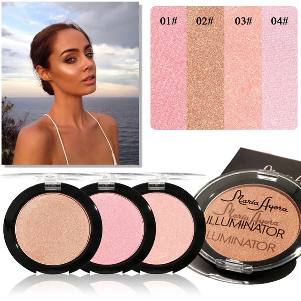 

Brand Professional Pressed Powder Highlighter Illuminator Shimmer Skin Perfect Maquiagem Face Brighten Shiny High Light Powder