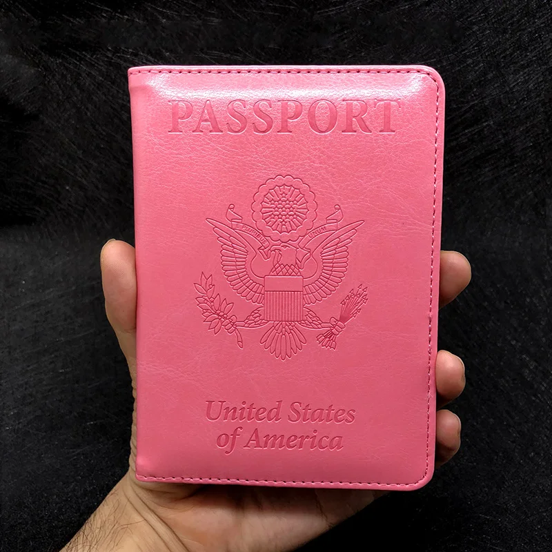 Rfid Блокировка Обложка для паспорта США Обложка для паспорта американские обложки для паспорта Девушки чехол для паспорта кошелек