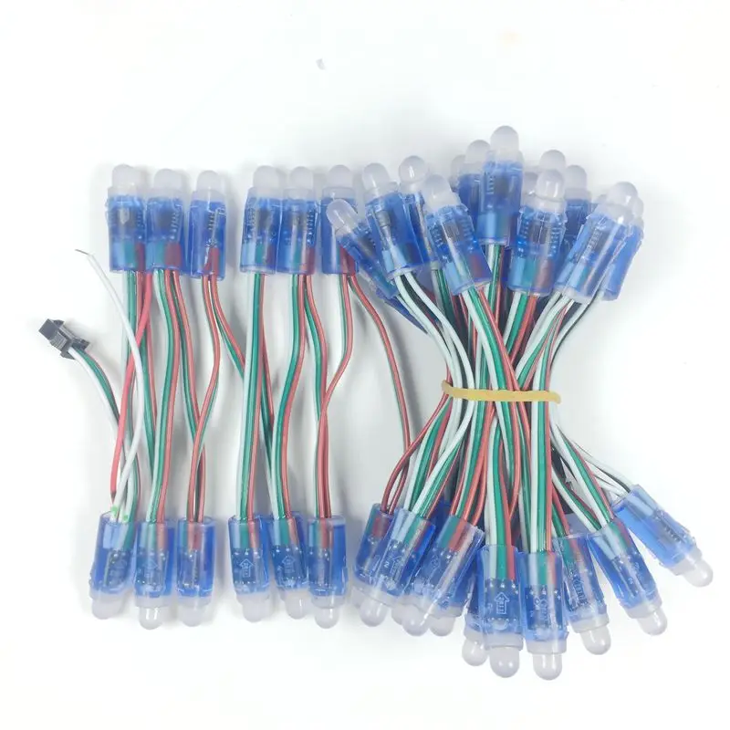 

1000pcs 12mm WS2811 2811 IC Full Color Pixel LED Module Light DC 5V input IP68 waterproof RGB color Digital LED Pixel Light