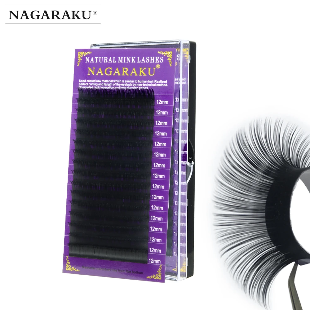 

NAGARAKU high-quality faux mink eyelash extension premium hand-making eyelash extensions cilia black individual lashes