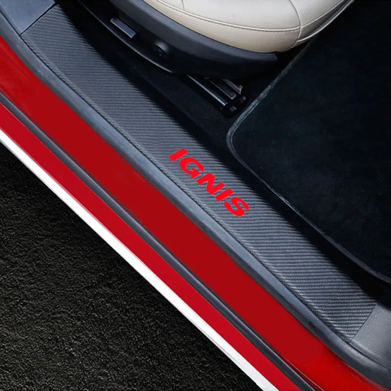 Автомобильные аксессуары Накладка на порог для suzuki ignis автомобильные пороги из углеродного волокна ПУ кожа