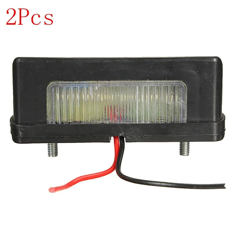 

2Pcs 12V/24V LED Number Licence Plate Light Rear Tail Lamp For Camper Truck Trailer Lorry