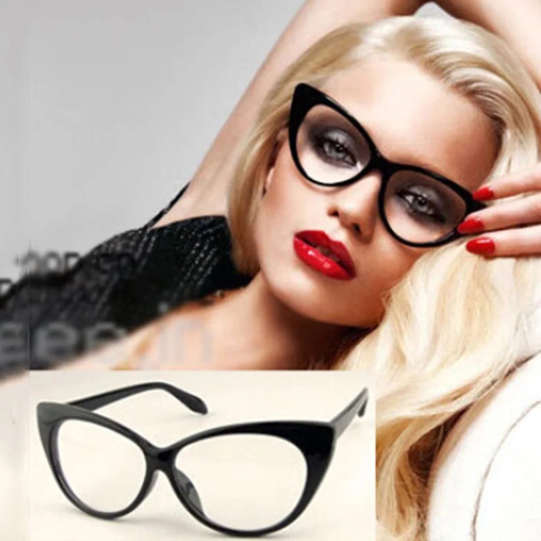 Classic Modern Elegant Cat Eyes Shape Glasses Frame For Ladies Acetate 