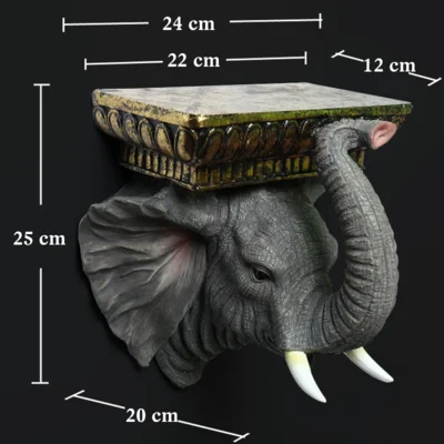 Творческий декор для стен Слон/фигурка жирафа организатор полка декоративные висит статуя из смолы хранения ТВ задний план Shief - Цвет: Elephant