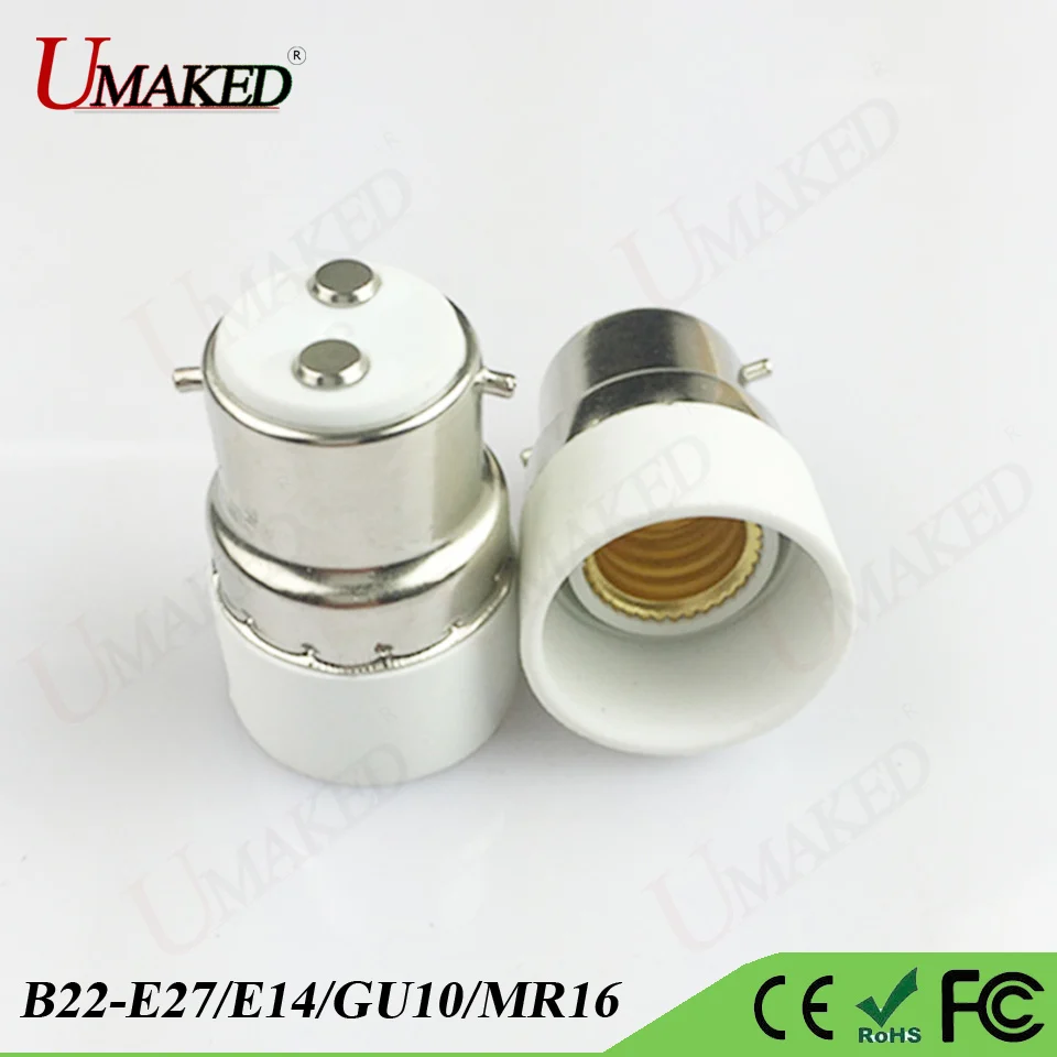 

5pcs LED Lamp holder base B22 adapter change to E14/E27/GU10/MR16(GU5.30) PBT Materail led bulb adater lampholders freeshipping