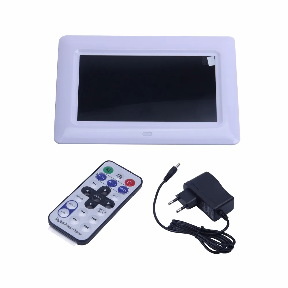 

TOP 7 inch HD TFT-LCD Digital Photo Frame with MP3 MP4 slideshow Clock Remote DeskMovie Player