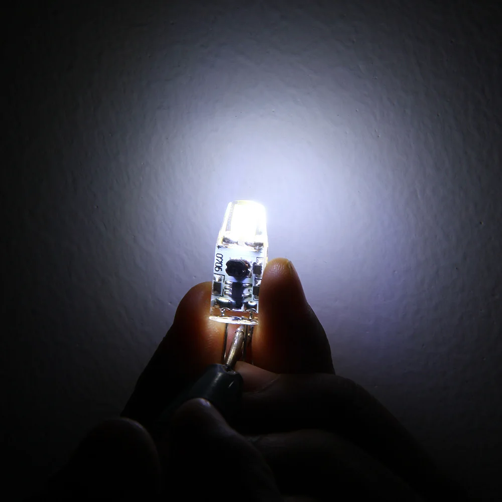 

6pcs 1W Dimmable G4 LED COB Lamps 12V AC DC White  low power consumption Light Bulb Chandelier Lamps